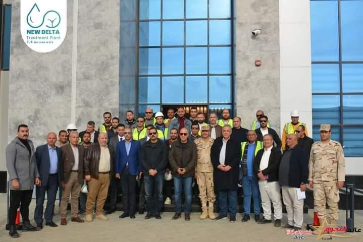 الدكتور هانى سويلم والعقيد بهاء الغنام يتفقدان محطة الحمام لمعالجة مياه الصرف الزراعى بغرب الدلتا
