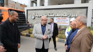 محافظ بني سويف يتفقد اصطفاف المعدات استعداداُ لبدء تنفيذ الموجة الــ 22 من حملات إزالة التعديات