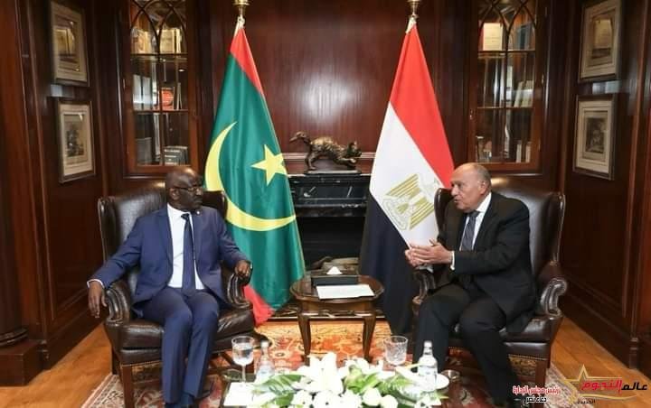 وزير الخارجية يستقبل نظيره الموريتاني ويعقدان جلسة مباحثات موسعة