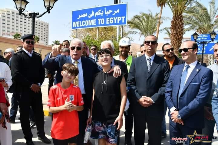 محافظ جنوب سيناء يتفقد منفذ طابا البري في الذكرى 35 لاسترداد طابا