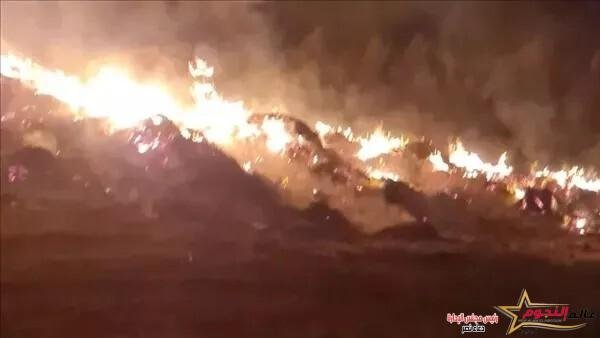 حريق كبير يلتهم مزارع بالقصاصين في الإسماعيلية