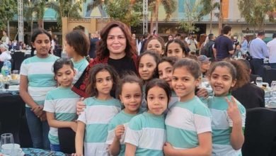 إلهام شاهين تشارك فى حفل إفطار ٢٠٠ طفل من الأطفال اليتامي 