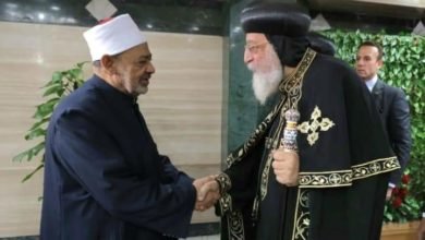 شيخ الأزهر يستقبل البابا تواضروس للتهنئة بقرب حلول عيد الفطر المبارك