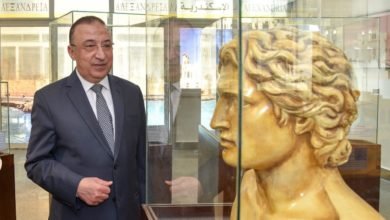محافظ الإسكندرية يفتتح أعمال تطوير المدخل الرئيسي لمبنى ديوان عام المحافظة