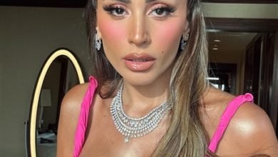 إطلالة دينا الشربيني في حفل زفاف ياسمين رئيس