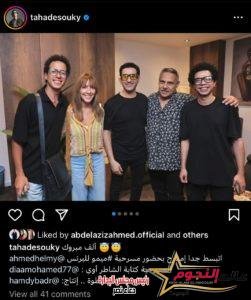 طه دسوقي أثناء كواليس مسرحية ميمو لـ أحمد حلمي..مبوسط جدا بحضوري مسرحيه ميمو 
