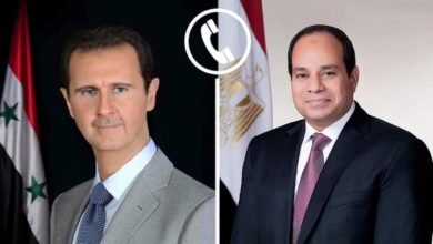 السيسي يتلقى اتصالًا هاتفيًا من بشار الأسد