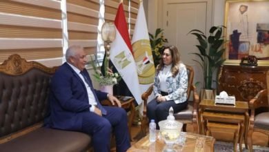 وزيرة التنمية المحلية تتابع مع محافظ الوادي الجديد تطورات الملفات التنموية والخدمية