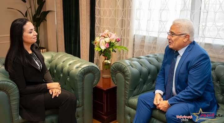 وزيرة التضامن تجتمع مع رئيس الهيئة القومية للتأمين الاجتماعي