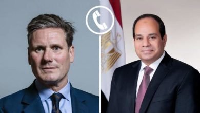 الرئيس السيسي يجري اتصالاً هاتفياًاليوم بالسيد "كير ستارمر" رئيس وزراءالمملكةالمتحدة