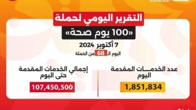 عبدالغفار: حملة «100 يوم صحة» قدمت أكثر من 107 ملايين خدمة مجانية خلال 68 يوما