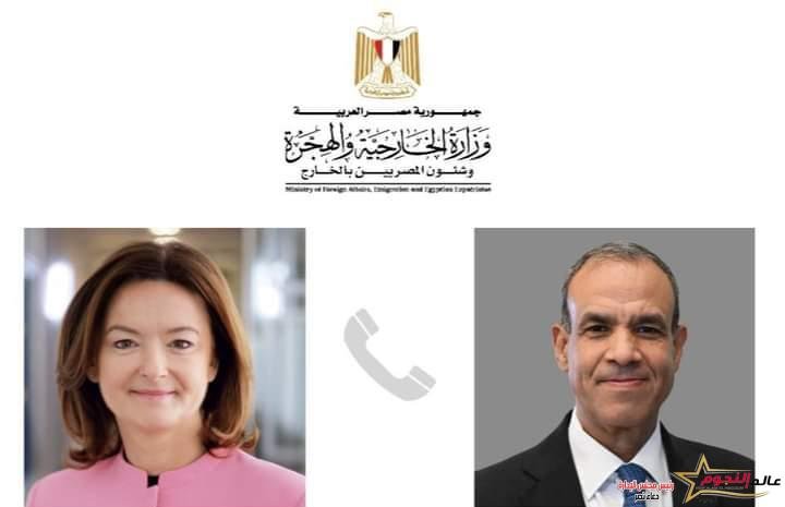 وزير الخارجية يتلقى اتصالاً هاتفياً من نظيرته السلوفينية