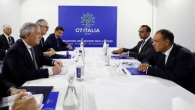 وزير الخارجية والهجرة يلتقى مع وزير خارجية إيطاليا