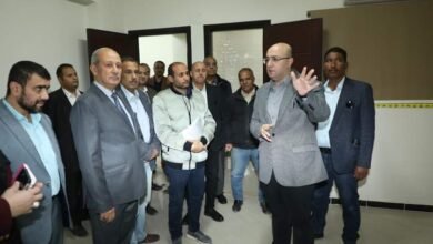 محافظ بني سويف يتفقد أعمال رفع الكفاءة بمبنى استراحة الزوار الملحق بالديوان العام للمحافظة   