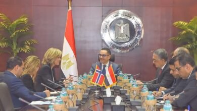 الخطيب يستعرض مع سفيرة النرويج بالقاهرة سبل تنمية وتطوير العلاقات الاقتصادية المشتركة بين البلدين