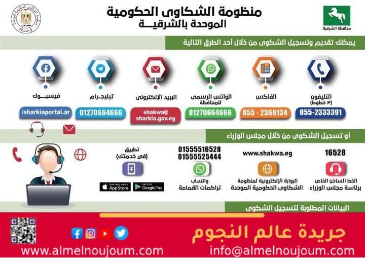 محافظ الشرقية يثمن مجهودات منظومة الشكاوى الحكومية الموحدة بالمحافظة 2 محافظ الشرقية يثمن مجهودات منظومة الشكاوى الحكومية الموحدة بالمحافظة