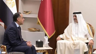 أمير دولة قطر يستقبل رئيس الوزراء