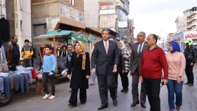 محافظ دمياط يشدد على رفع الاشغالات بمنطقة الشعراء بطريق الترعة الشرقاوية