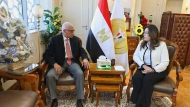 وزيرة التنمية المحلية تبحث مع محافظ شمال سيناء الموقف التنفيذي للمشروعات التنموية والخدمية  والتطوير على أرض المحافظة