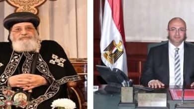 محافظ بني سويف يُهنئ قداسة البابا تواضروس الثاني بابا الإسكندرية وقيادات الطوائف ورجال الدولة والبرلمانيين بعيد الميلاد المجيد