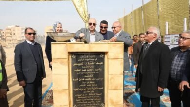 محافظ بني سويف يضع حجر أساس أول مدرسة دولية بالمحافظة