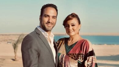"إعجاب متبادل من الطفولة".. أسرار جديدة عن قصة حب بشرى وزوجها خالد حميدة