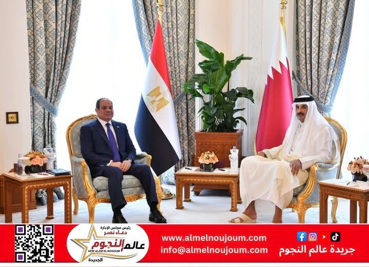 الرئيس السيسي يلتقي بسمو الأمير تميم بن حمد آلثاني أمير دولة قطر
