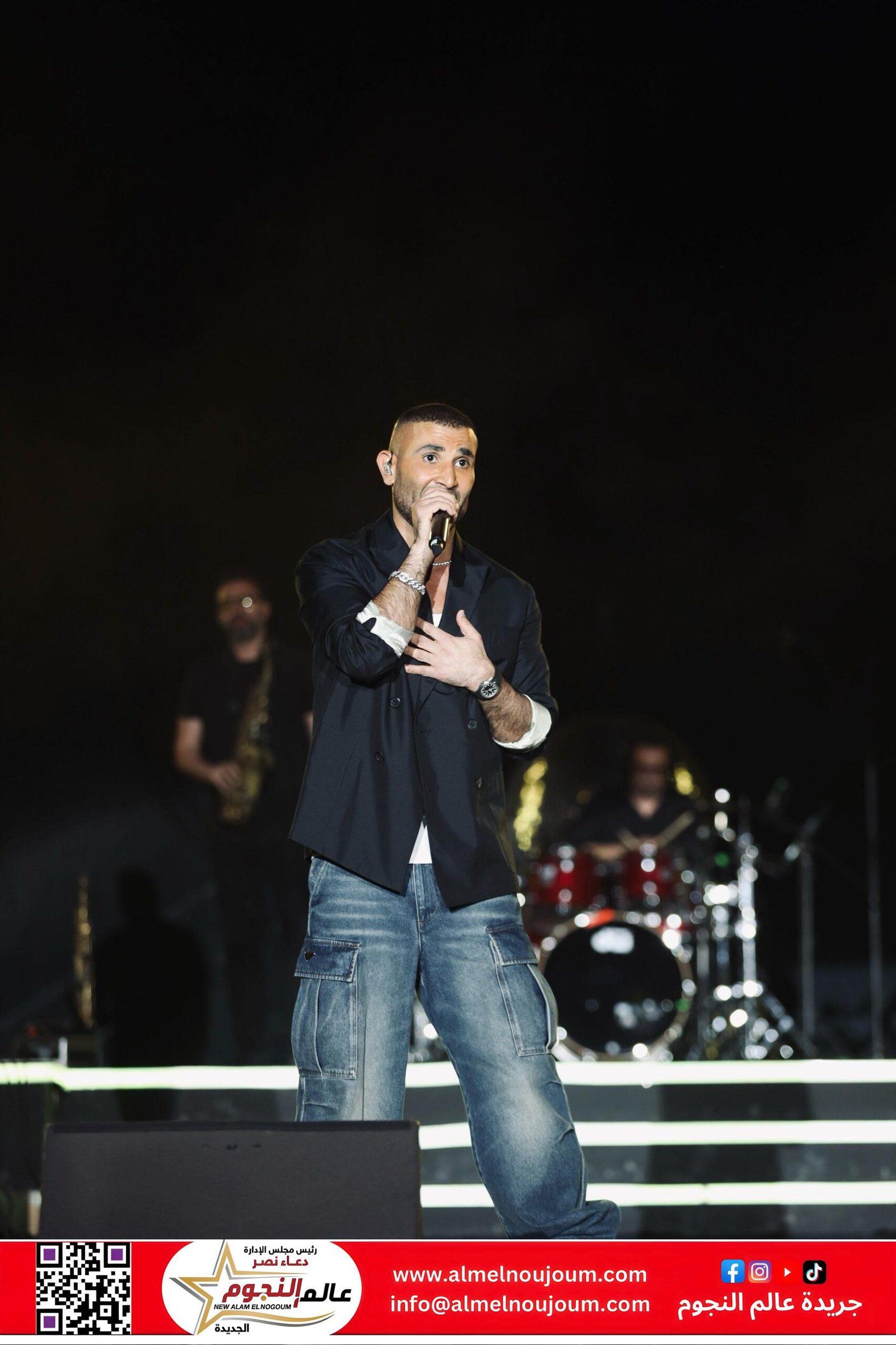 أحمد سعد يتألق في ليلة ساحرة من ليالي سماء العلا (صور)