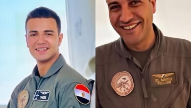 استشهاد طيارين إثر سقوط طائرة تدريب حربية في البحر المتوسط برأس البر