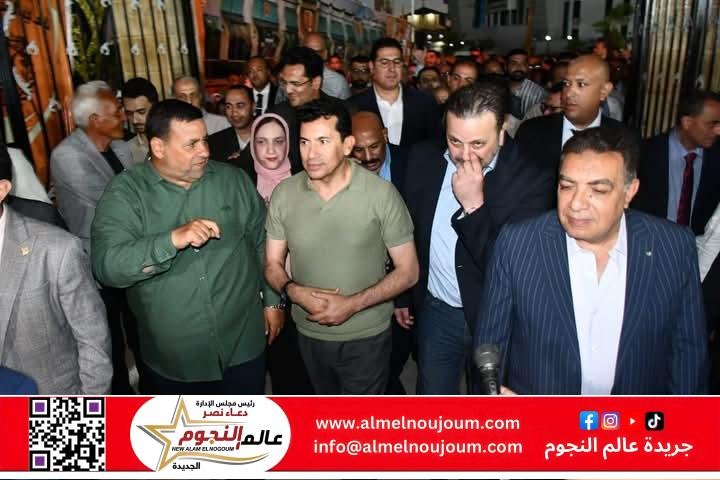 وزير الشباب والرياضة ومحافظ الدقهلية يفتتحان منشآت نادي المنصورة الجديد بجمصة