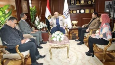 محافظ بني سويف يلتقي وفد المجلس القومي لحقوق الإنسان في مطلع زيارته للمحافظة
