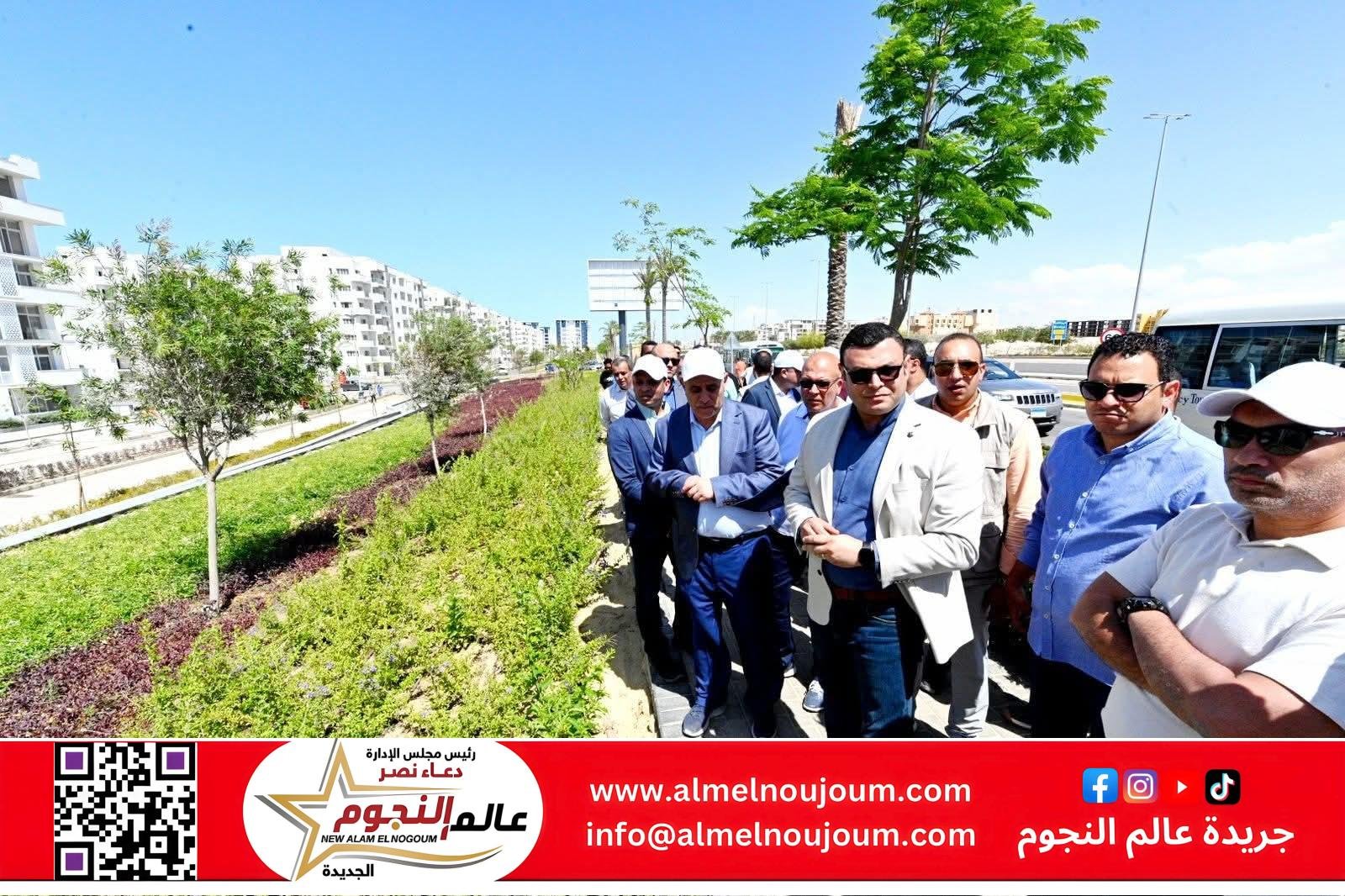 وزير الإسكان يتفقد كومباند مزارين والممشى السياحي وأعمال تجهيز الشاطئ بمدينة العلمين الجديدة