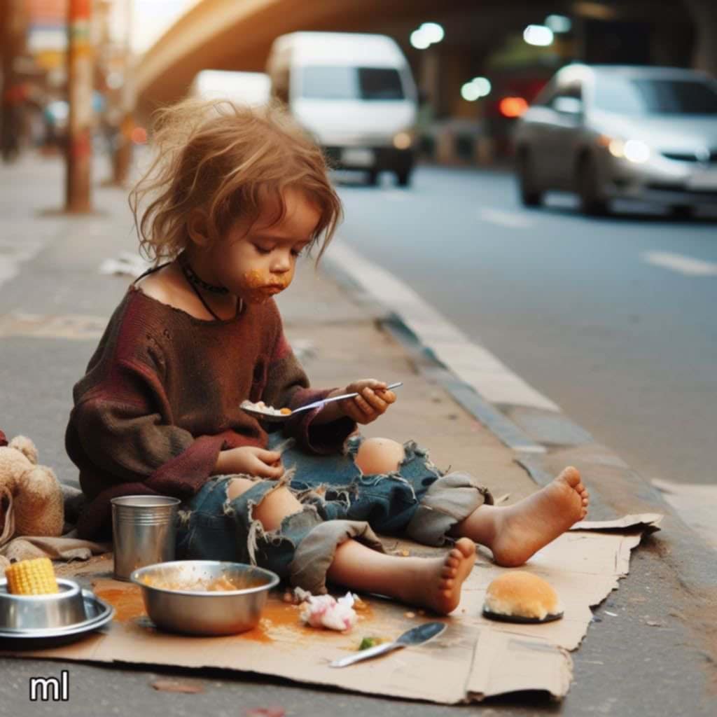 احترام النعمة.. لا ترموا الطعام المسكوب فهناك من يبحث عنه في القمامة