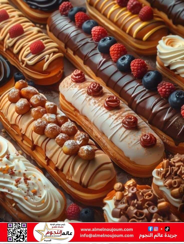 الإكلير الفرنسي.. حلوى النفَس الخفيفة والمذاق الغني