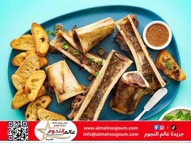 وصفة نخاع العظام المشوي مع خبز التوست والثوم