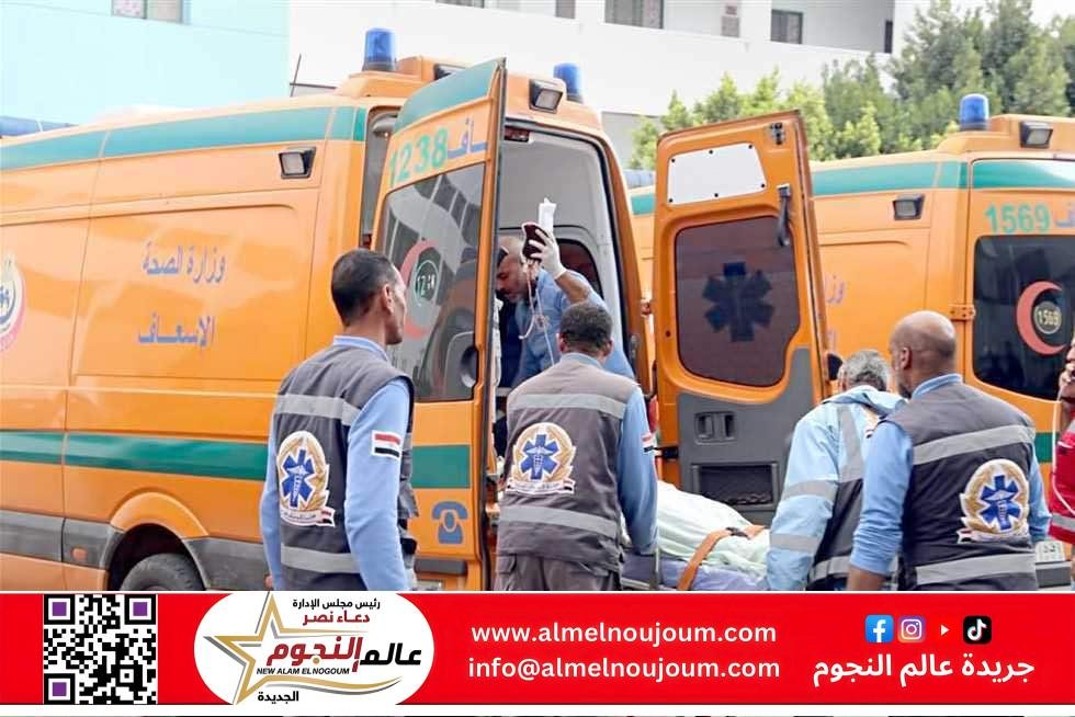 مصرع شخصين وإصابة آخرين في حادث تصادم بين تروسيكل وسيارة نقل ثقيل بالفيوم