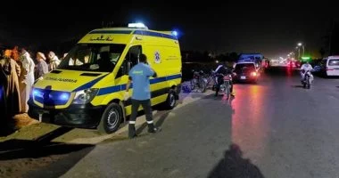 عاجل … مصرع شخصين وإصابة 2 فى حادث تصادم سيارتين على طريق بسيون طنطا