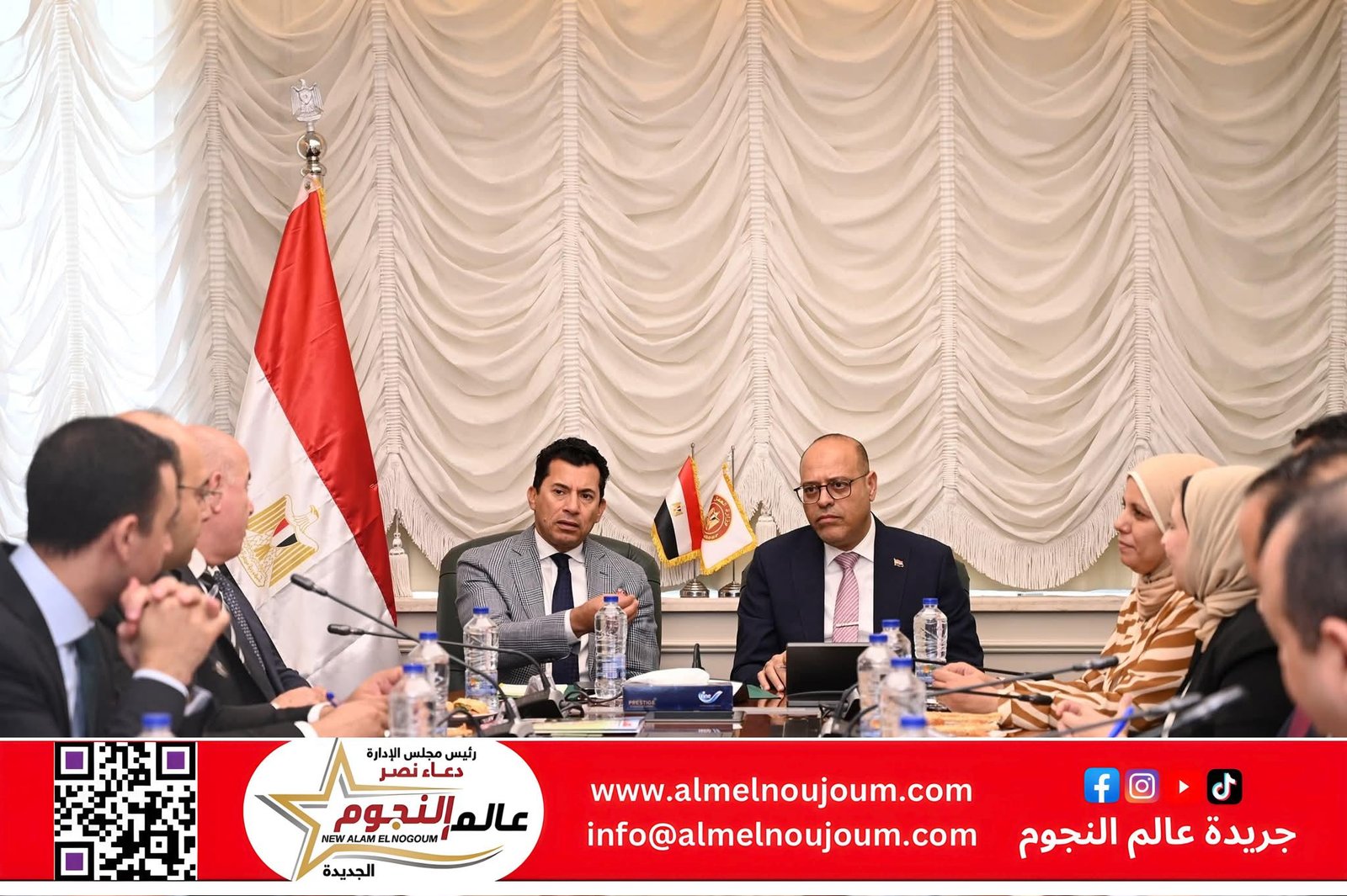وزير العمل يستقبل وزير الشباب والرياضة لبحث التعاون في مجالات التوظيف والتدريب المهني