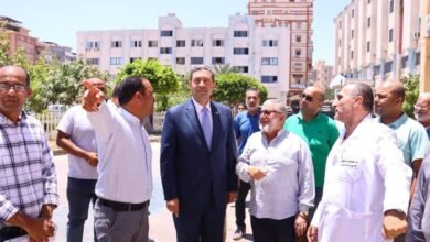 محافظ دمياط يتفقد مستشفى عزبة البرج المركزى للاطمئنان على مستوى الخدمات الطبية المقدمة للمواطنين
