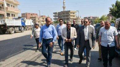 محافظ الشرقية يتفقد استكمال أعمال الرصف والتوسعة والإزدواج الجارية بطريق أبو حاكم / ميت أبو علي/ طحلة 