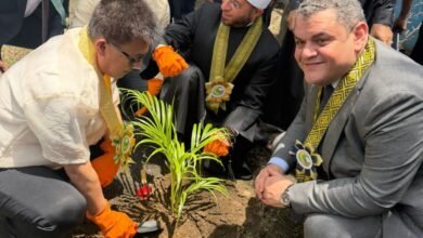 وزير الأوقاف يغرس الشجرة المصرية في الفلبين تجسيدًا لرسالة السلام