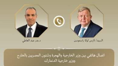 اتصال هاتفي بين وزير الخارجية والهجرة ووزير خارجية الدنمارك