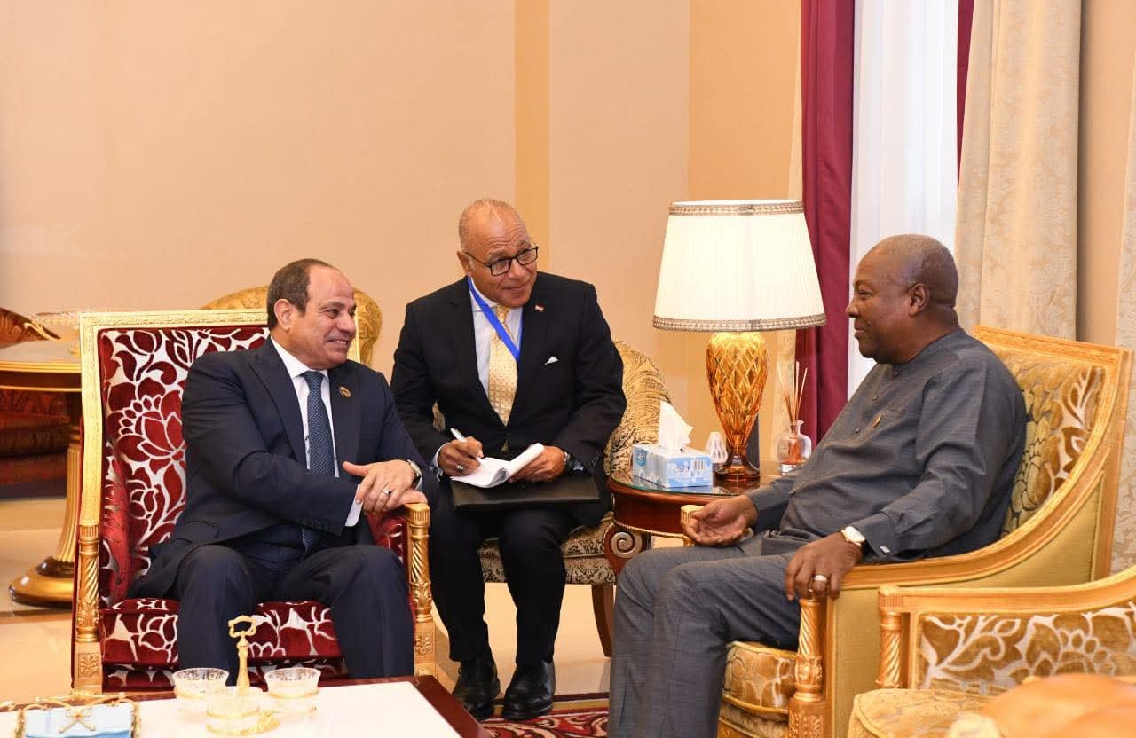 الرئيس السيسي يلتقي بالرئيس الغاني وذلك على هامش مشاركة السيد الرئيس في أعمال الدورة السابعة لاجتماع القمة التنسيقي لمنتصف العام للاتحاد الأفريقي