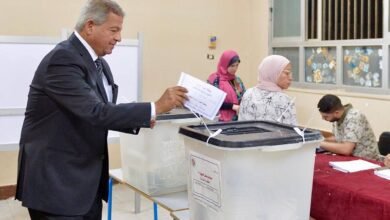 رئيس "الأعلى للإعلام" يدلي بصوته في انتخابات الشيوخ