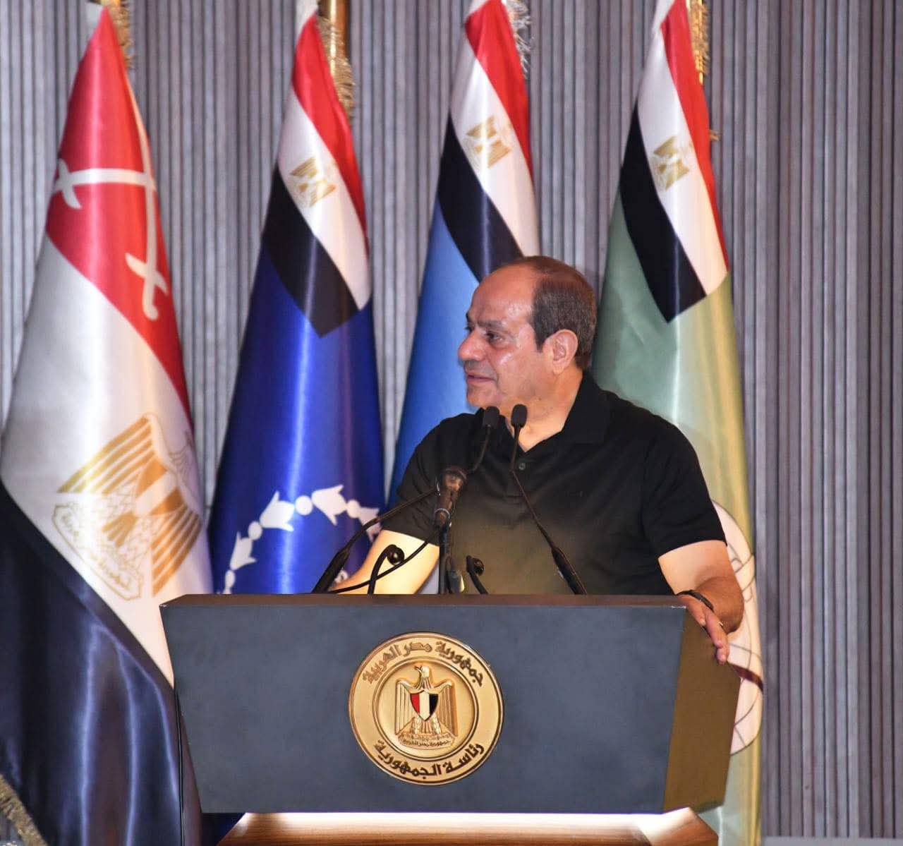 الرئيس السيسى يجرى زيارة تفقدية إلى الأكاديمية العسكرية المصرية