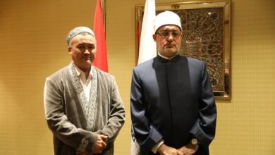 مفتي الجمهورية يستقبل رئيس الهيئة الدينية والشؤون الإسلامية بمنغوليا 