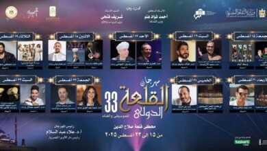 مهرجان القلعة 33 على شاشة الحياة