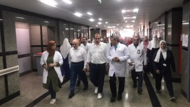 نائب وزير الصحة والسكان يتفقد عدة منشآت طبية في محافظة القليوبية