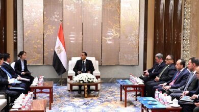 رئيس الوزراء يلتقي رئيس شركة "TBEA" الصينية المتخصصة في هندسة الطاقة وتصنيع المعدات الكهربائية