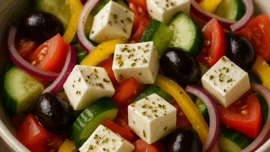 سلطة الجبنة البيضاء والخضروات.. غداء صيفي خفيف ومنعش